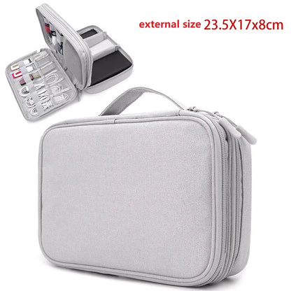 Hard Disk Accessories Carry Bag Gadget Bag Travel Cable Case Electronics Organiser for Chargers Cables Powerbank Hard Drive