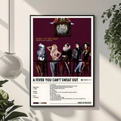Rock Band P-panic At The Disco Painting Calligraphy HD Print Crease Art Photos For Living Room Home Wall Decor Canvas