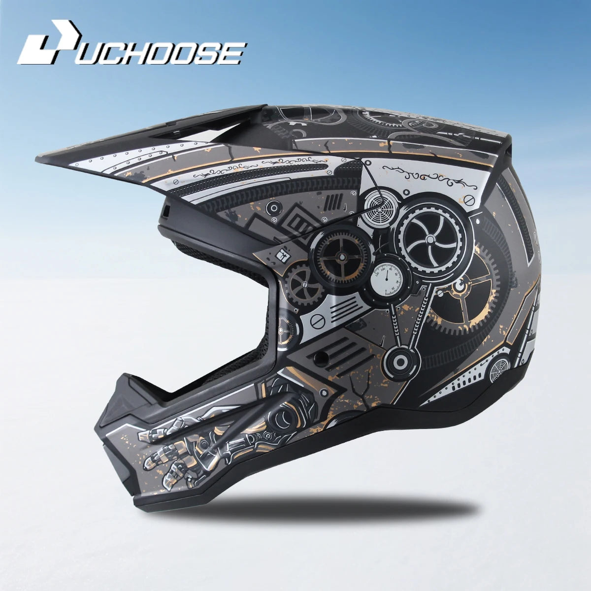 906-Motorcycle Off-Road Helmet, Fully Covered Electric Vehicle, Pulling Full Helmet, Mountain Downhill, All Season