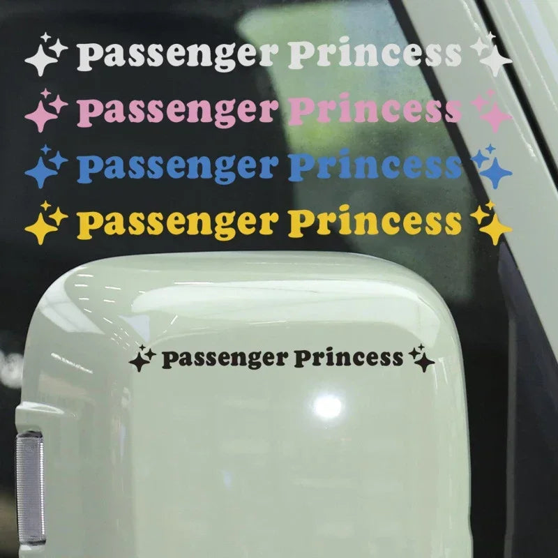 2pcs Mirror Decoration Sticker Passenger Princess Star Mirror Decal Sticker Rearview Mirror Car Vinyl Decoration Funny Car Decal
