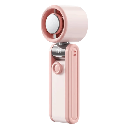 Foldable Design Portable Handheld Fan Portable Quiet Mini Pocket Fan Digital Display Silent Operation Desktop Fan Handheld Use