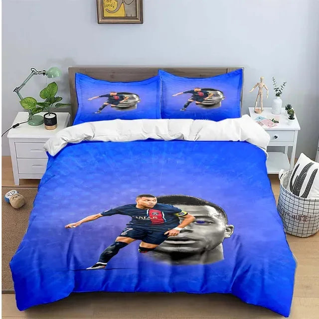 Fashion Football M-Mbappe Digital Printing Bedding Set Duvet Cover Comforter Bed  Youth Kids Girl Boys Birthday Gift