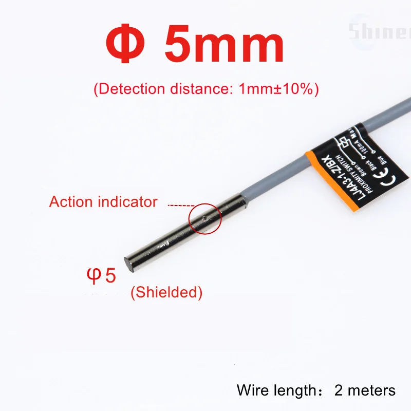 Approach Sensor 4mm 6mm M5 M10 14 M16 M20 22 Black Proximity Switch Inductive Proximity Sensor Detection Switch NPN PNP DC AC