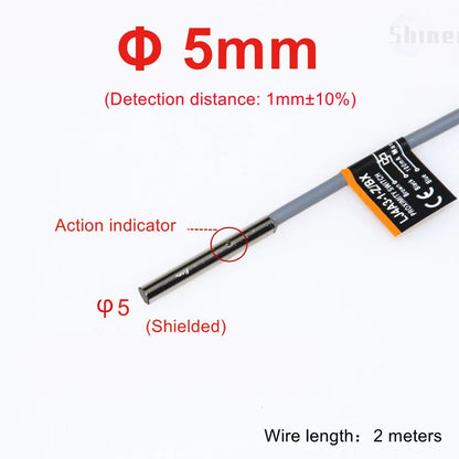 Approach Sensor 4mm 6mm M5 M10 14 M16 M20 22 Black Proximity Switch Inductive Proximity Sensor Detection Switch NPN PNP DC AC
