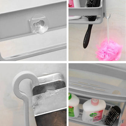 1/2Pcs Hanging Shower Caddy 2 Layers Bathroom Storage Shower Organizer Holder Houseware Supplies Accessory for mugs Shampoo Soap