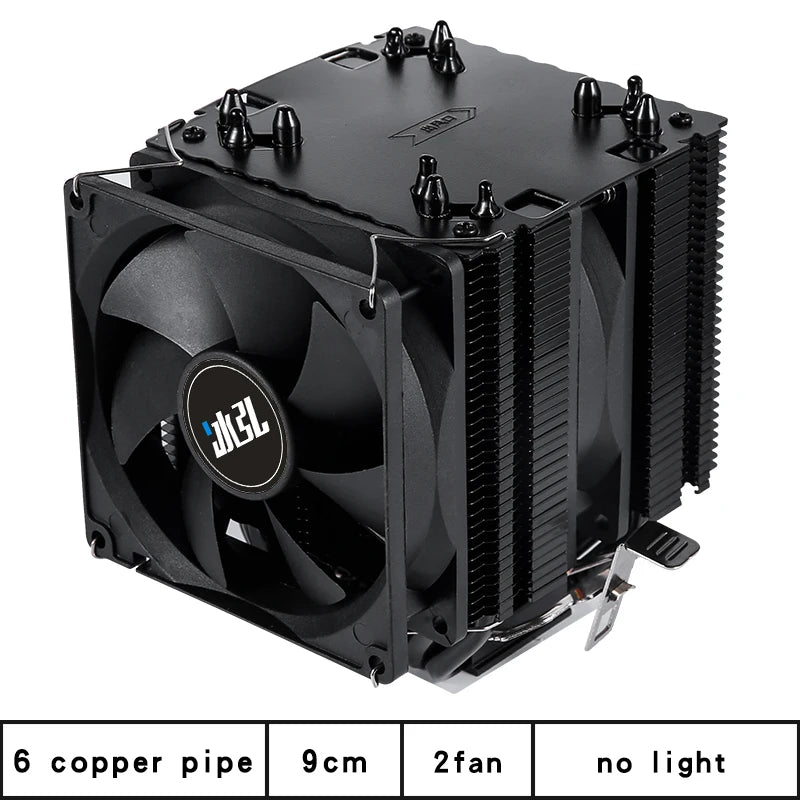 6 Copper Pipe Double Tower ARGB Cpu radiator Cooler 90MM 4Pin Fan 1200 1150 1155 1366 1700 AM3 AM4 X99 2011 PC Heat Sink 2011-V3