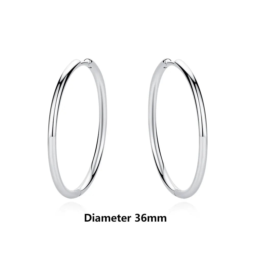 New 2026 Original 925 Sterling Silver Earrings For Women Piercing Hoop Love Heart Earings Rose Gold Wedding Gift Luxury Jewelry