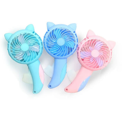 3-color Portable Handheld Fan, Hand Pressed Fan, Mini Portable Fan, Battery Free, Cute Home Fan, Cooling Cartoon Handheld Fan