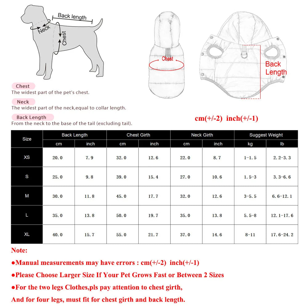 Warm Pet Clothing Hooded Waterproof Puppy Hiking Jacket Coat Solid Thicken Fleece Costume With D-ring For Small Medium Dogs Cats