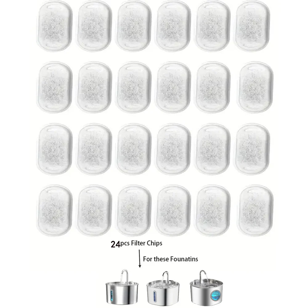 12/24PCS Automatic Water Dispenser Filters,Replaceable Filters,High-quality Filters,Replaceable fFlters,Indoor Cats,Cat Owners