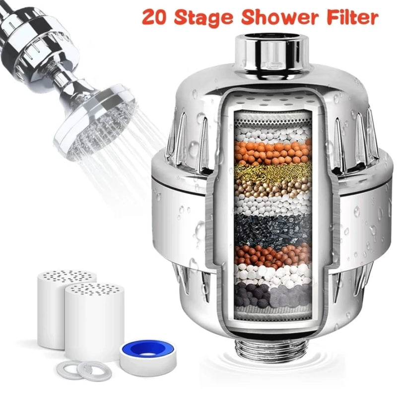 15-20 Grade Filter Element Water Purification Household Water Purifier Shower Filter Set Bathing To Remove Residual Chlorine