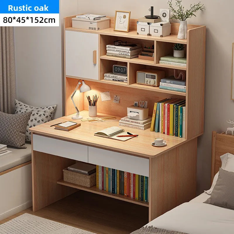 Desk Home Modern Simple Bookshelf Integrated Student Bedroom Learning To Write With Drawing Desk Office Computer Desk