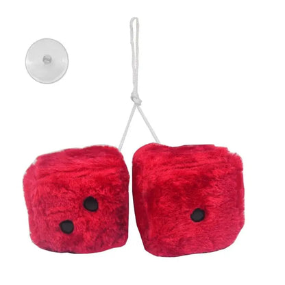 Fuzzy for Car Mirror Hanging Mirror Plush Pair Car Interior Decoration
