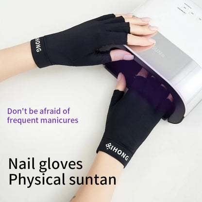 UV Gloves Are Used For Nail Art. These Are Professional UPF50+ UV Protective Gloves, Suitable For Nail Art. Five-Finger Gloves