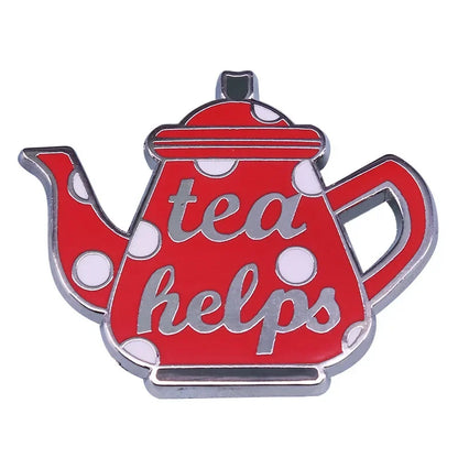 Lovely Delicate Cup Badge Personalized Creative Alloy Enamel Brooch Fashion Clothing Decorative Lapel Pin Boutique Metal Gift