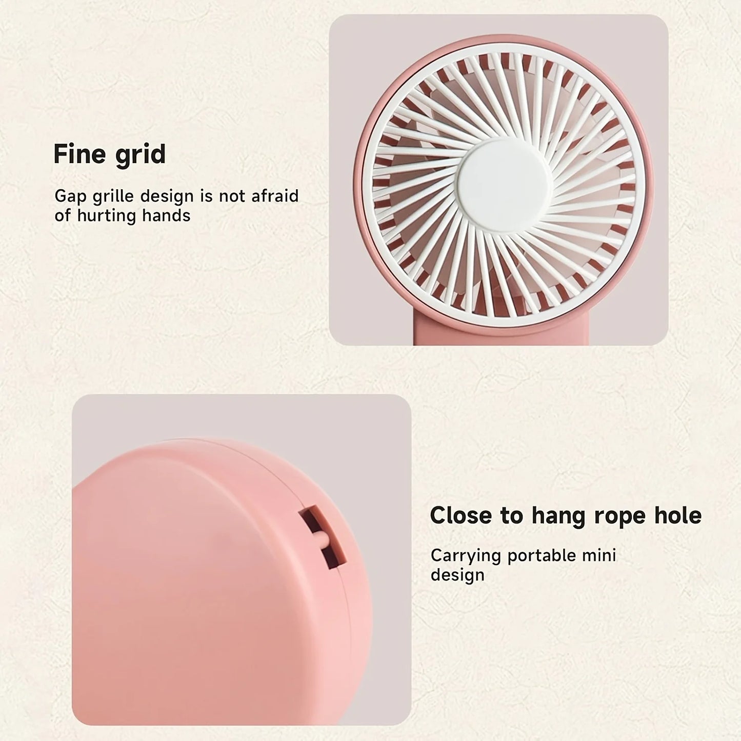 Portable Handheld Mini Fan,Powered by AA Batteries,Adjustable Single Speed, Ideal for Outdoor Use,Lightweight and Compact Design
