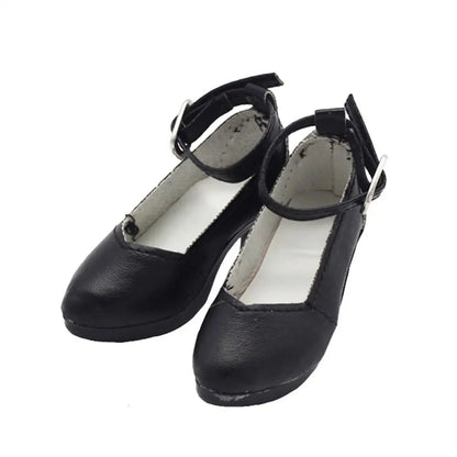 Dolls Accessories PU Leather Dolls Shoes Handmade Fashion Doll High Boots Cute Mini Doll High-heeled Shoes 1/3 BJD