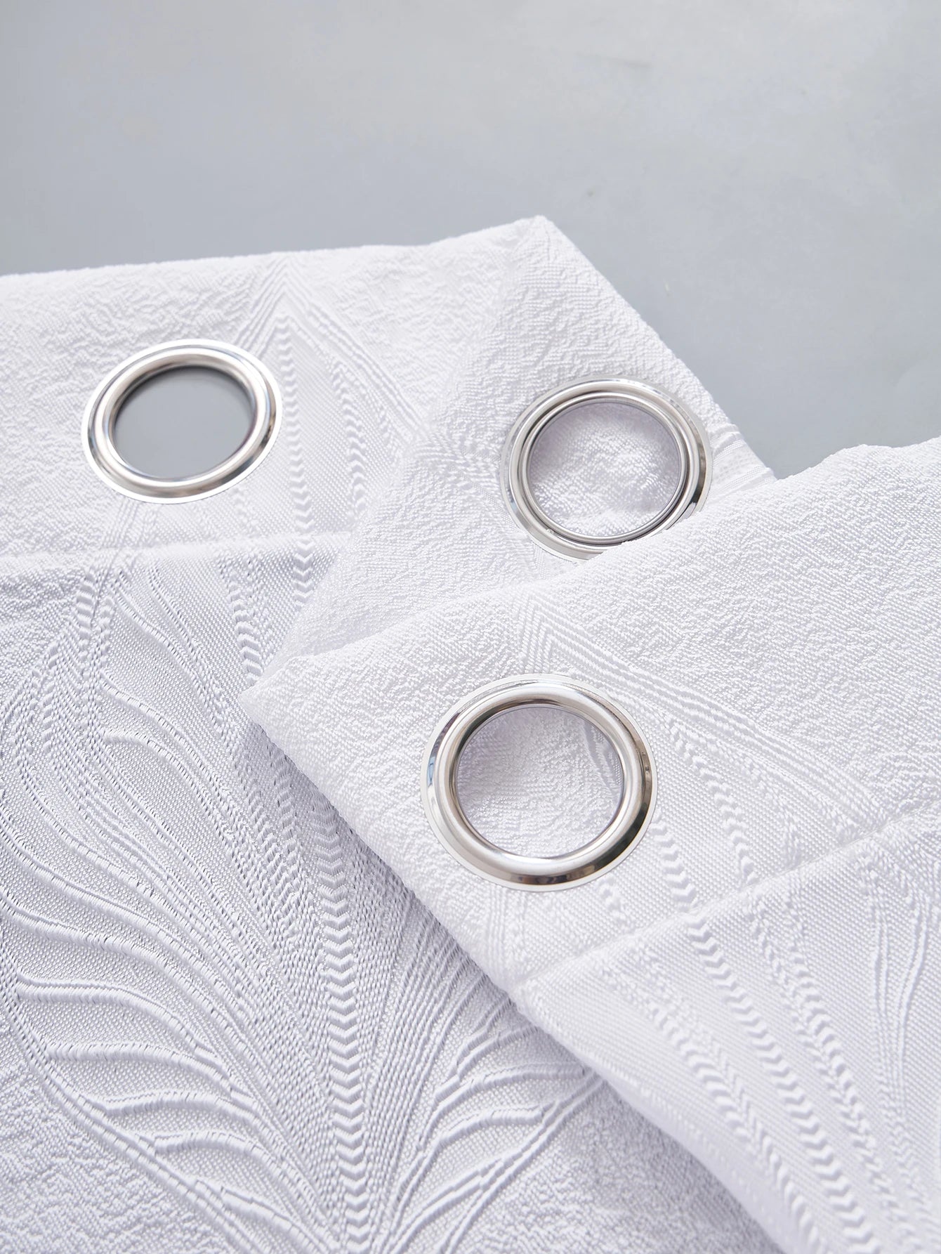 White GREY Embroidered European Style Thickened High-end Curtains for Bedroom Transparent Tulle for Living Room,Grommet Top,