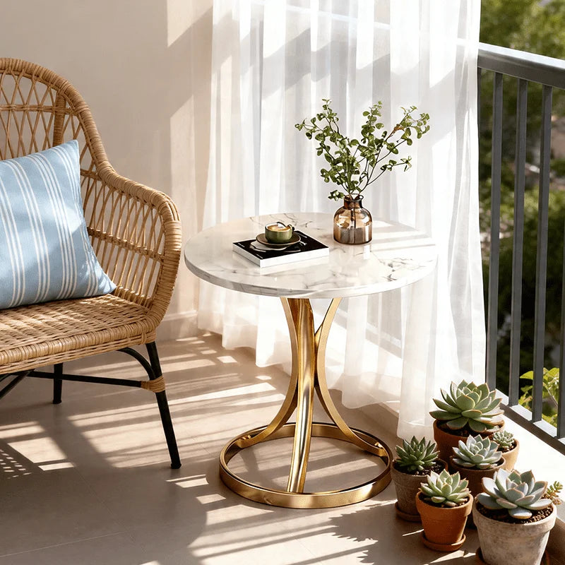 Creative living room side table, coffee table, small round coffee table, modern decorative bedside table, bedroom coffee