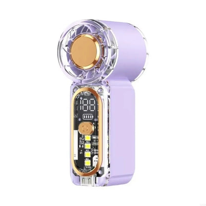Portable 100 Gear Adjuatable Handheld Fan USB Rechargeable High Speed Pocket Fan with Led Light Mini Electric Fan Summer Use