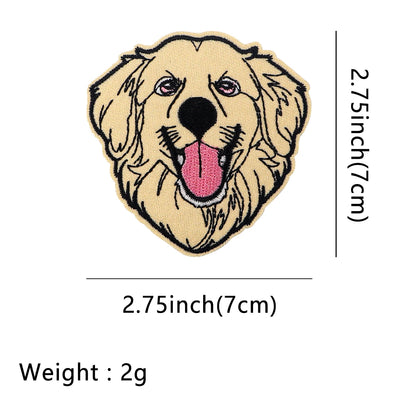 Cute Pet Dogs Patches On Clothes Animals Embroidered Patches Cartoon Cat Badges Iron On Patch DIY Clothing Accessories