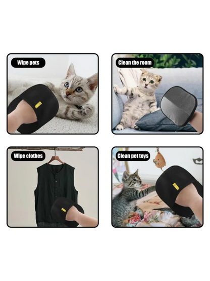 Pet Hair Removal Tool Reusable Static Removal Gloves, Double-Sided Grooming Gloves for Pets, Removes Pet Fur Hair for Carpets