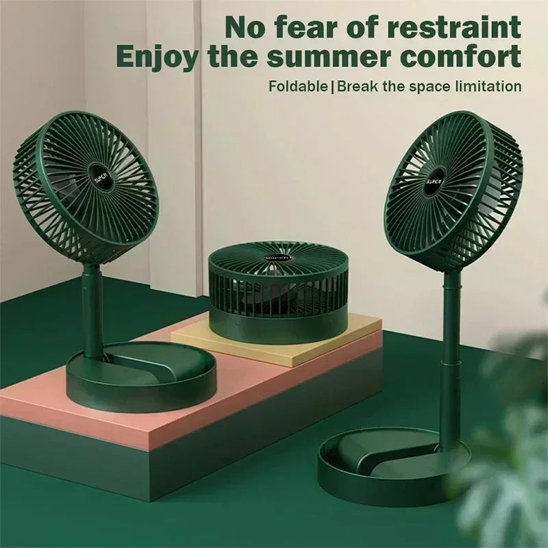 Portable Desktop USB Fan - Folding Retractable Mute USB Charging Mini Electric Fan for Office Dormitory Home Car One WORLDKPI