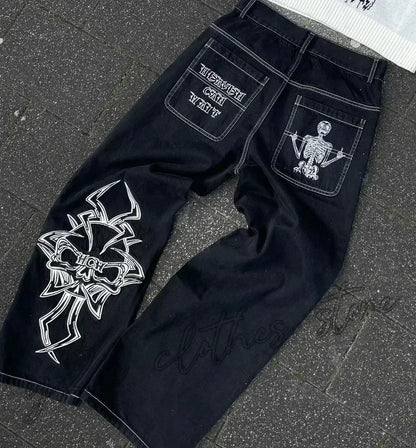 American Fashion Trend Joker Best Sell Special Spot Jeans Women Street Y2K New Punk Oversized Wide-leg Pants Unisex Casual Jeans
