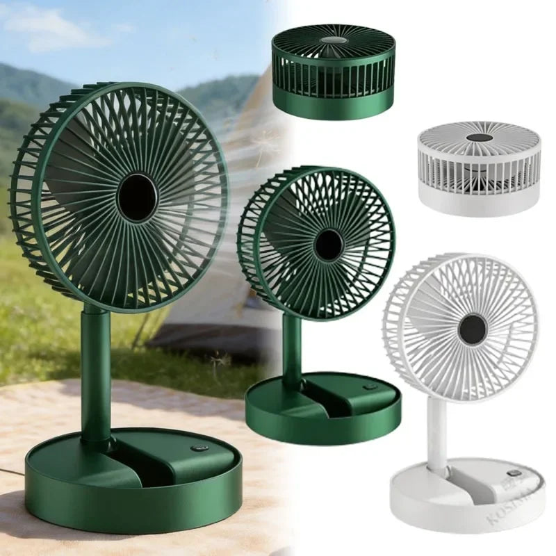 Portable Desktop USB Fan - Folding Retractable Mute USB Charging Mini Electric Fan for Office Dormitory Home Car One WORLDKPI
