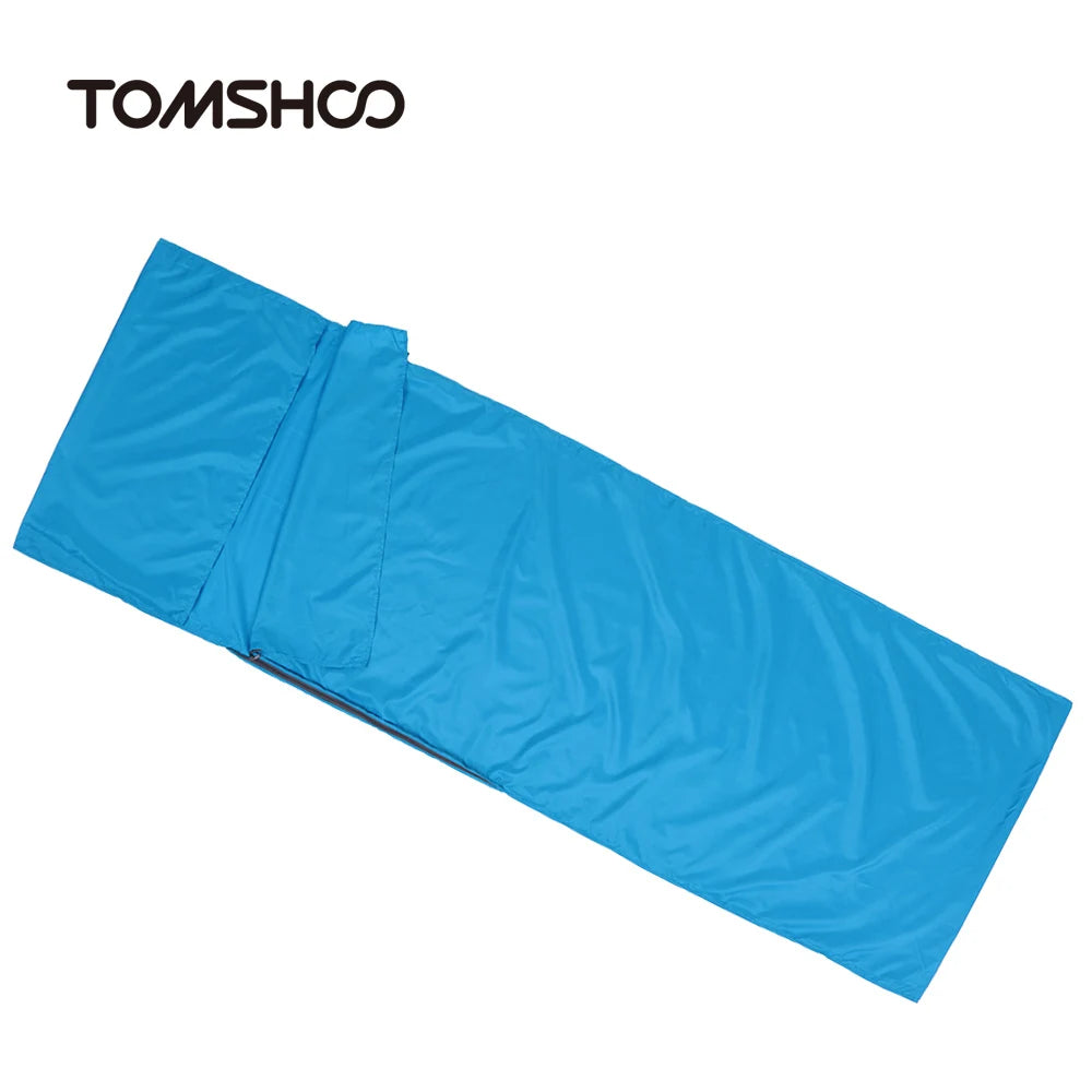 TOMSHOO Outdoor Travel Hotel Sleeping Bag Camping Hiking Polyester Pongee Healthy Sleeping Bag Liner with Pillowcase