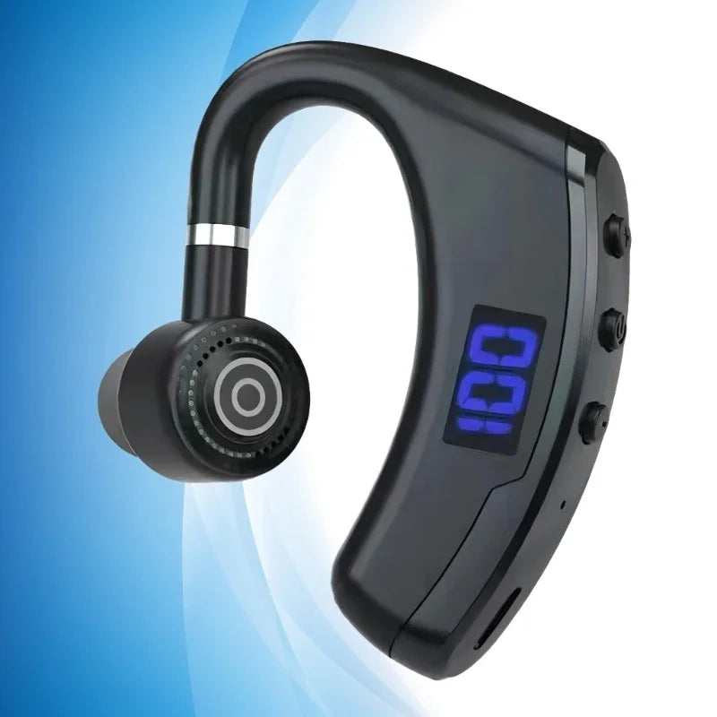 Digital Display Headset Headphone Handsfrees Wireless Ear Hook Earphone Noise Reductions and Sweat Proof for all smartphones