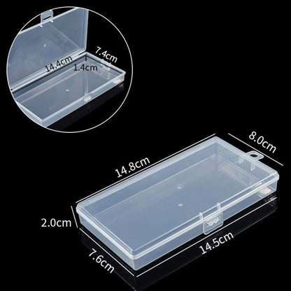 Transparent Plastic Storage Box Organizer Stickers Box Desktop Container Washi Tape Stickers Box Art Tool Case Stationery