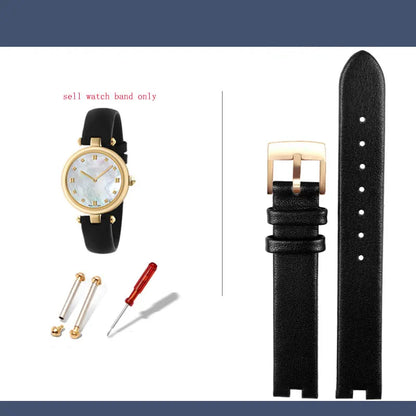 12-4mm 14-4mm Women's  Leather Watch Strap For Gucci Leather Notch Watch band YA141401 YA141505  Leather Watch Chain Wristband