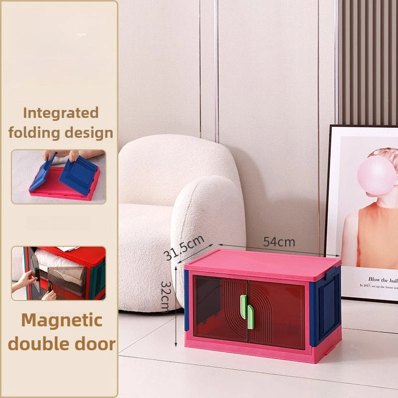 Bedroom Storage Box Clothing Cabinet Organizing Foldable Living Room Storage Cabinet Stationery Toy Organization Boxes Kitchen