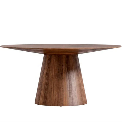 dining room furniture solid wood walnut veneer Round Pedestal Dining Table