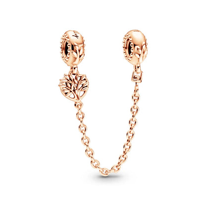 Rose Gold Plated Charms for Bracelet DIY Jewelry Making Heart Flower Strawberry Butterfly Paw Print CZ Pendant Beads Women Gift