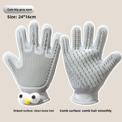 Pet Glove Cat Grooming Glove Cat Hair Deshedding Brush Gloves Dog Comb for Cats Bath Hair Remover Clean Massage Brush for Animal