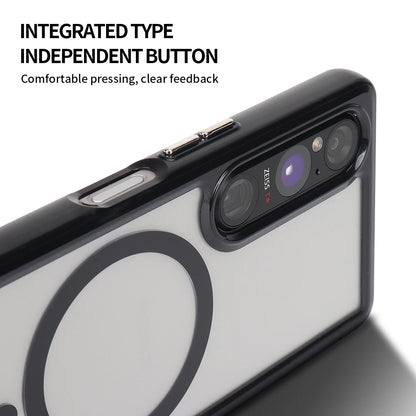 Magnetic Luxury Matte Translucent Armor Shockproof Case For Sony Xperia 1V Sony Xperia 1VI 1VIIFor Magsafe Wireless Charge Cover
