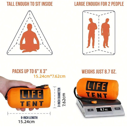2 Person Emergency Tent  Camping Travel  Family Campaign House Tourist Tents Cool Gear Equipment Coat