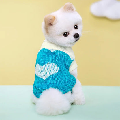 Pet Knit Sweater Autumn Winter Warm Elastic Turtleneck Two Leg Dog Cat Clothing Multi Color Striped Pattern Pet Apparel