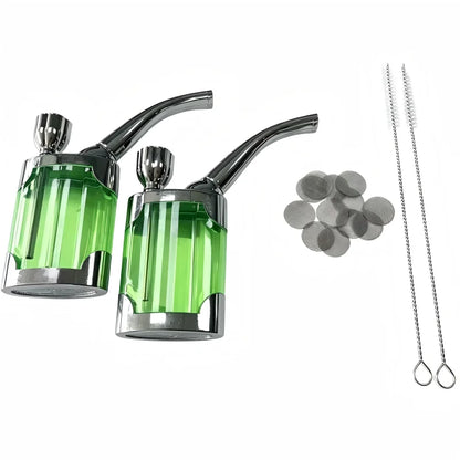 Complete set Cleanable Acrylic Smoking Pipe Fashion Microfilter Tobacco Pipe Circulation Reduce Tar Smoke filter Cigarette Tool