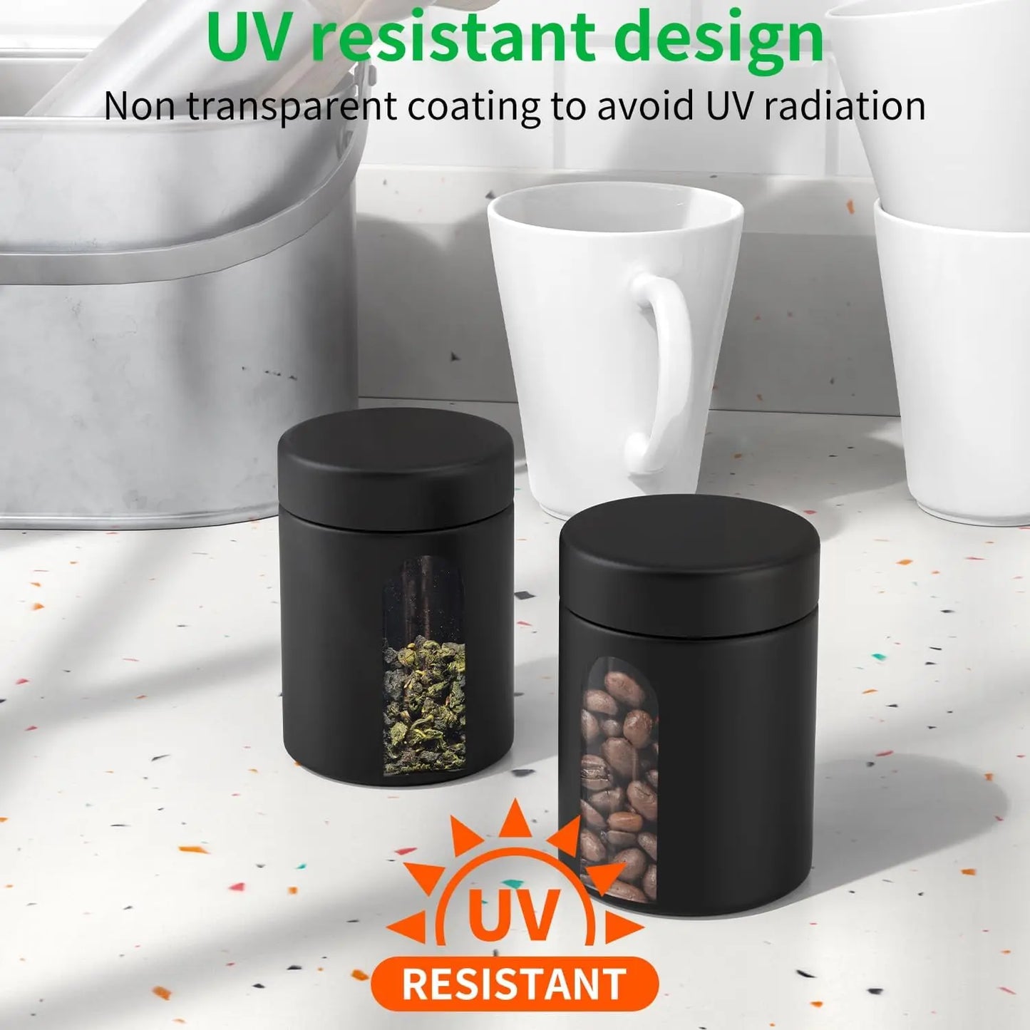Glass Storage Jar (4 oz, 120ml) Smell Proof Visual Container with Child Resistant Cap Multipurpose for Coffee Teas Herbs Spices