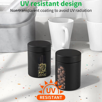 Glass Storage Jar (4 oz, 120ml) Smell Proof Visual Container Child Resistant Cap Multipurpose for Coffee Teas Herbs Spices