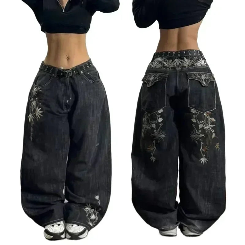 European and American Fashion Simple Stretch Jeans Women's Y2K New Fashion Harajuku Goth Sexy Slim Casual Joker Pants Streetwear