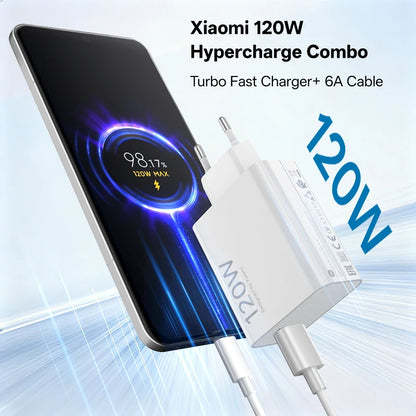 Original Xiaomi Charger 120W Fast Turbo Charge Hypercharge Adapter Xiaomi 12 13 14 15 17 Ultra Redmi Note 15 POCO F8 Ultra X7 X8