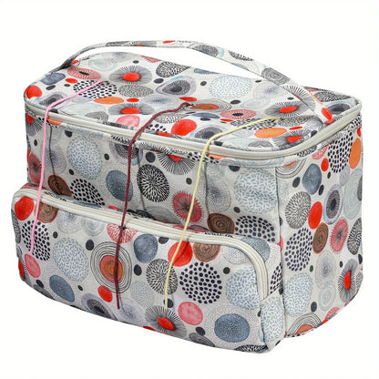 QZLKNIT Hot Sale Yarn Storage Bag with Dandel Waterproof Sewing Accessories Storage Bags Square Knitting Tote Bag Christmas Gift