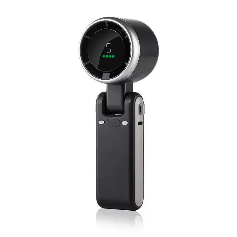 Portable Fan Mini Handheld Rechargeable Bladeless Electric Fan Clip Waist Fan Suitable for Outdoor Ventilation Desktop Small Fan