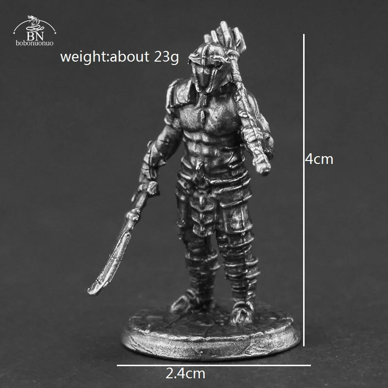 White Brass Demon Warrior Dog Soldiers Minature Figurines Metal Men Toy Collection Models Tabletop War Game Chess Piece Gift