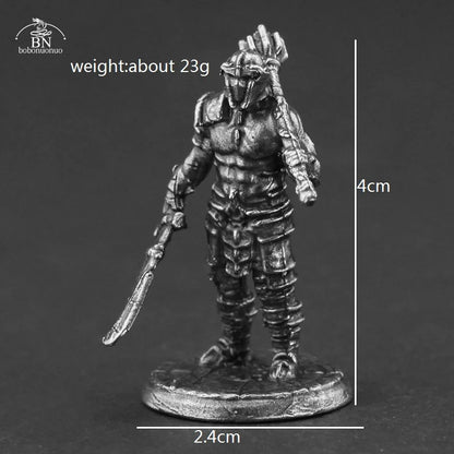 White Brass Demon Warrior Dog Soldiers Minature Figurines Metal Men Toy Collection Models Tabletop War Game Chess Piece Gift