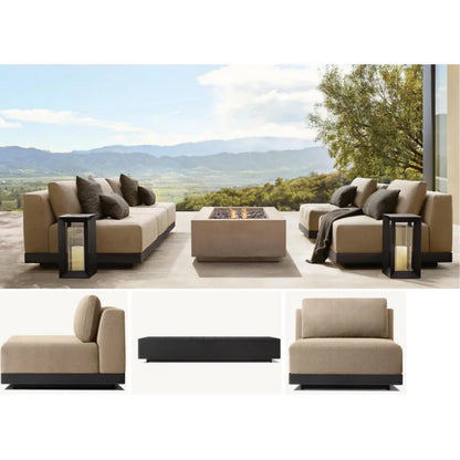 Metal Furniture Villa Leisure Sofas Patio Outdoor Furniture Wholesale High End Patio Outdoor Garden Sofa Sets